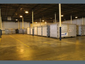 storage pods in a garage